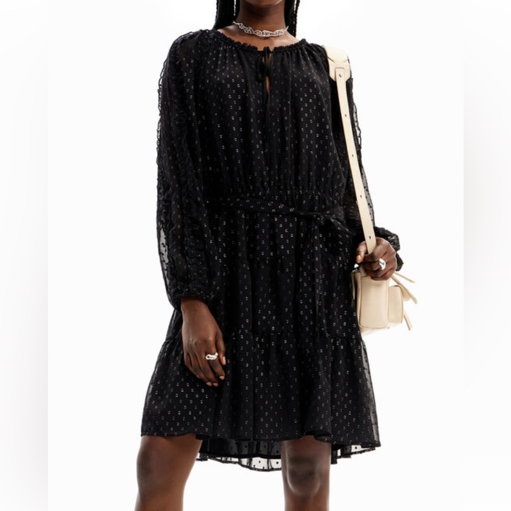 NWT DESIGUAL Plumeti chiffon dress
